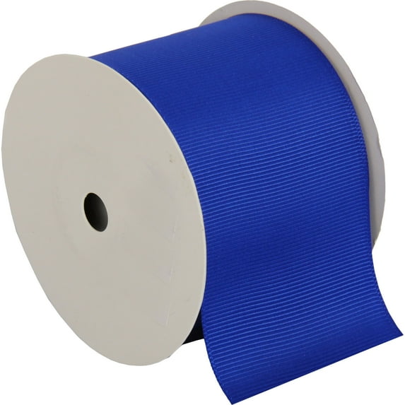 6 Pack Threadart Grosgrain Ribbon Rolls - 10 yd rolls - 4 Widths 25 Colors - Solid Colors Ribbed Pattern - For Bows, Decorations, Hair Clips, and More - 2 1/4" (2.25") width - Royal Blue 329