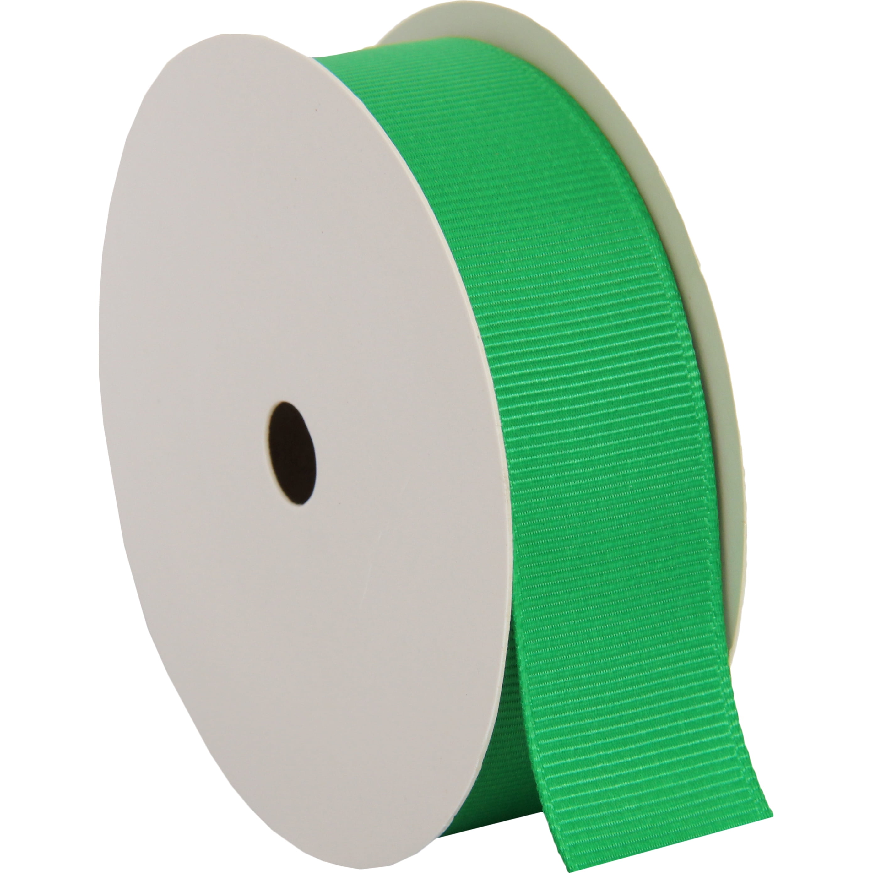 6 Pack Threadart Grosgrain Ribbon Rolls - 10 yd rolls - 4 Widths 25 Colors - Solid Colors Ribbed Pattern - For Bows, Decorations, Hair Clips, and More - 7/8" (0.88") width - Lt Green 580