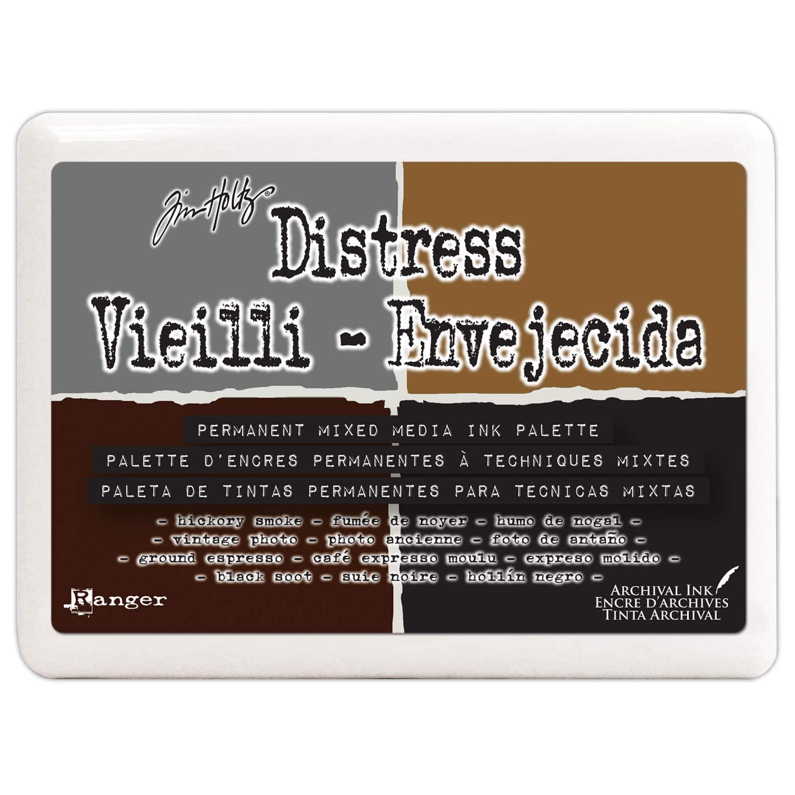 Tim Holtz Distress Mixed Media Ink Palette, 6 Pack