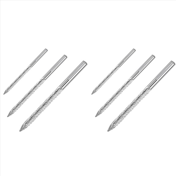 6 Pack Tire Bit Multi Sizes Repair Carbide Burr Drill Patches Plug Cutters Wire Cutter Reamer
