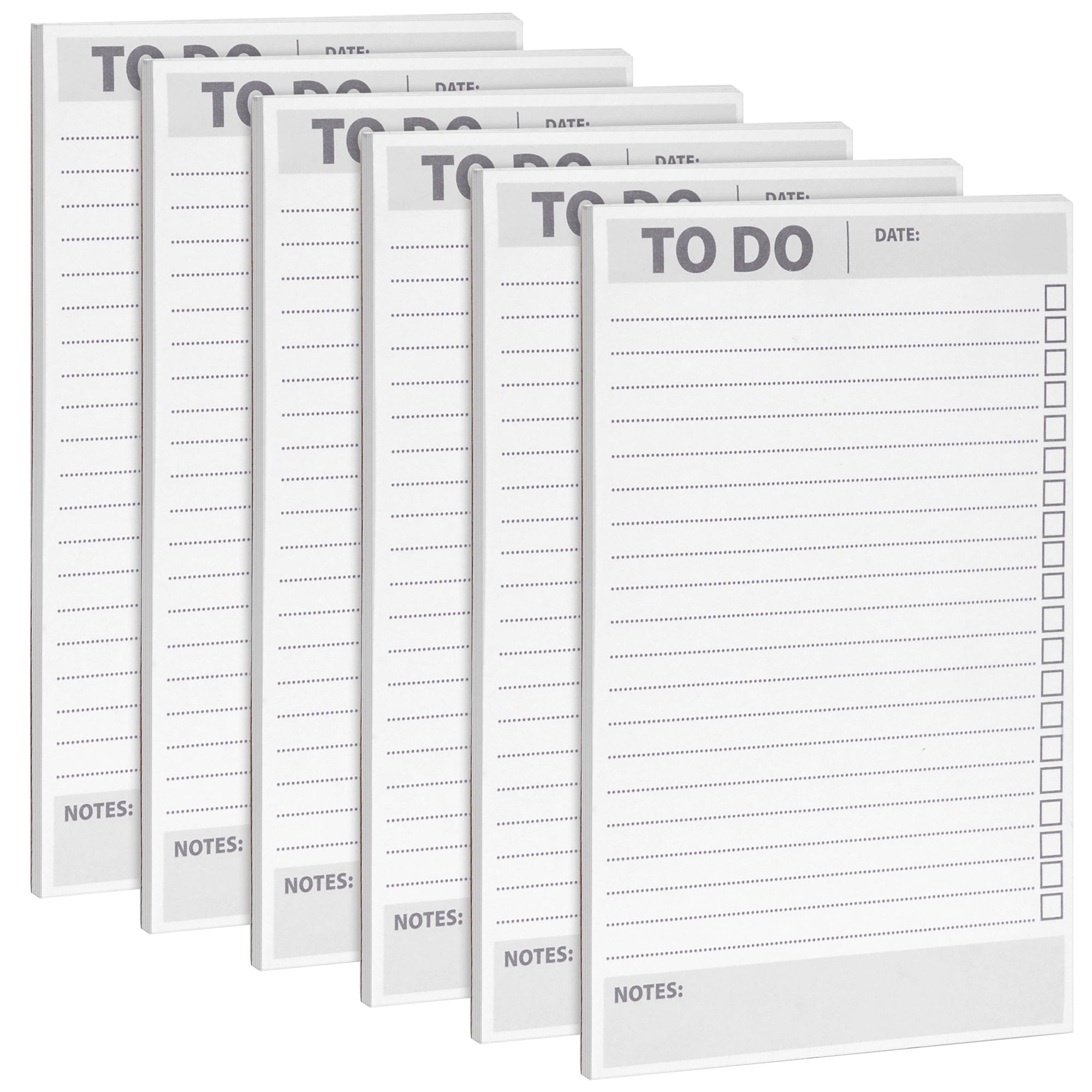 PAPER JUNKIE 6 Pack To Do List Notepads, Daily Reminder Checklist (8.5 x 5.5 In, 60 Sheets Each)