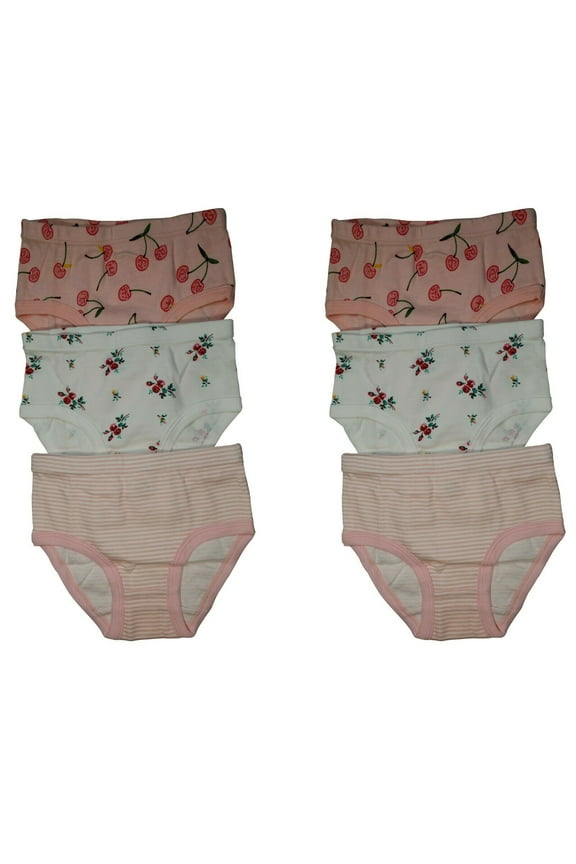 6 Pack Toddler Little Girls Kids Underwear Cotton Briefs Underpants