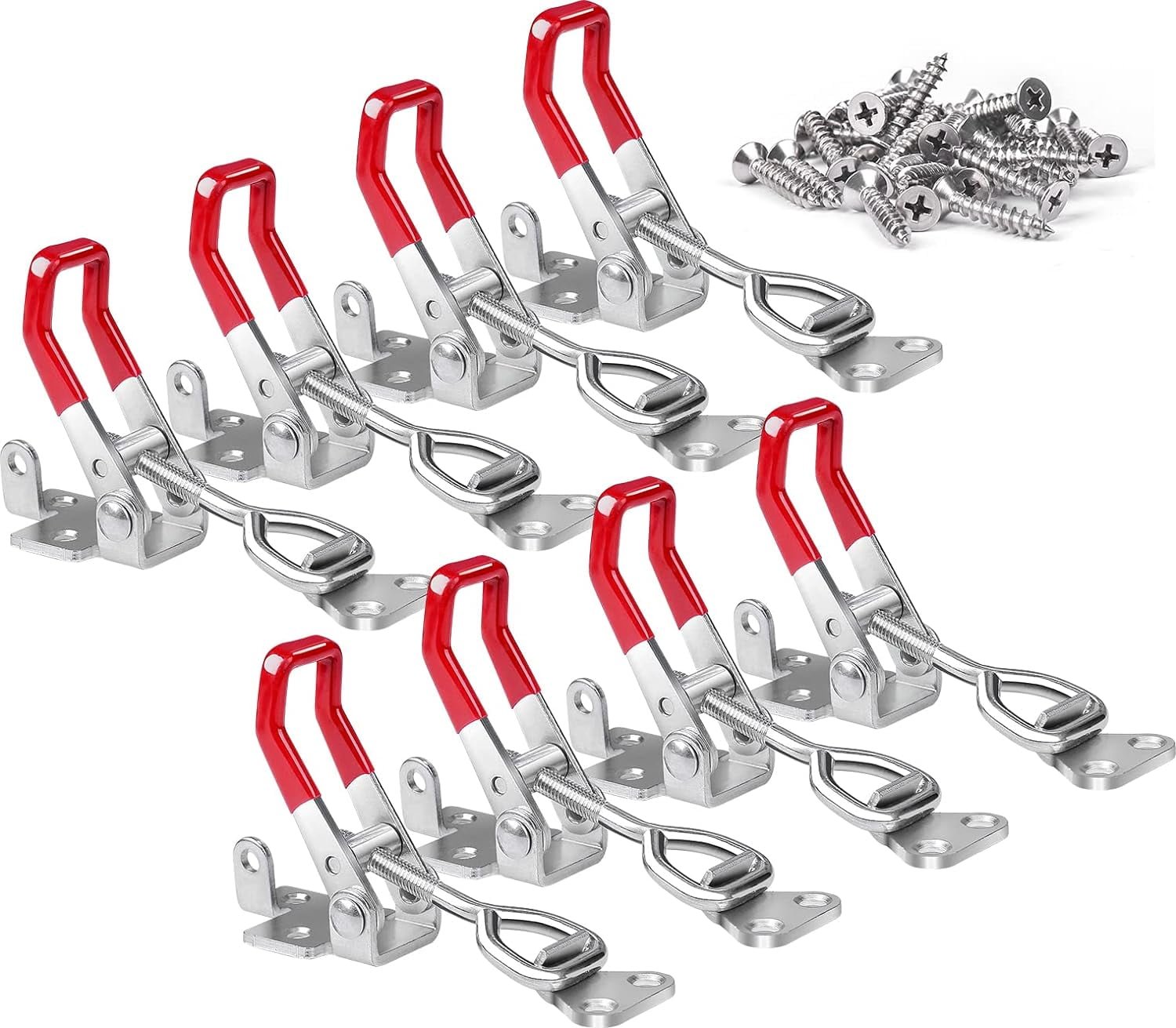 6 Pack Toggle Latch Clamp 4001, Adjustable Latch, Smoker Clamps Heavy Duty Latches, 330Lbs