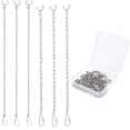thumbnail image 1 of 6 Pack Toilet Flapper Chain Kit Toilet Beaded Chain 304 Stainless Steel Silver Replacement Lift Metal Handle Link Clasp Hooks Accessories, 1 of 6