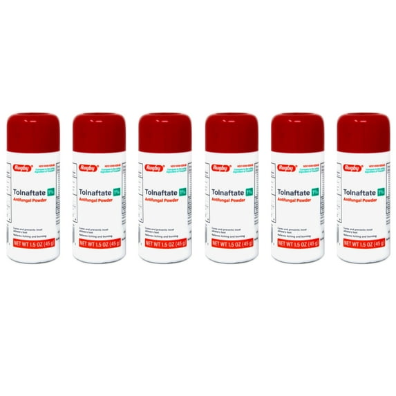 6 Pack Tolnaftate 1% Antifungal Powder - Compared to Tinactin 1.5 oz Each
