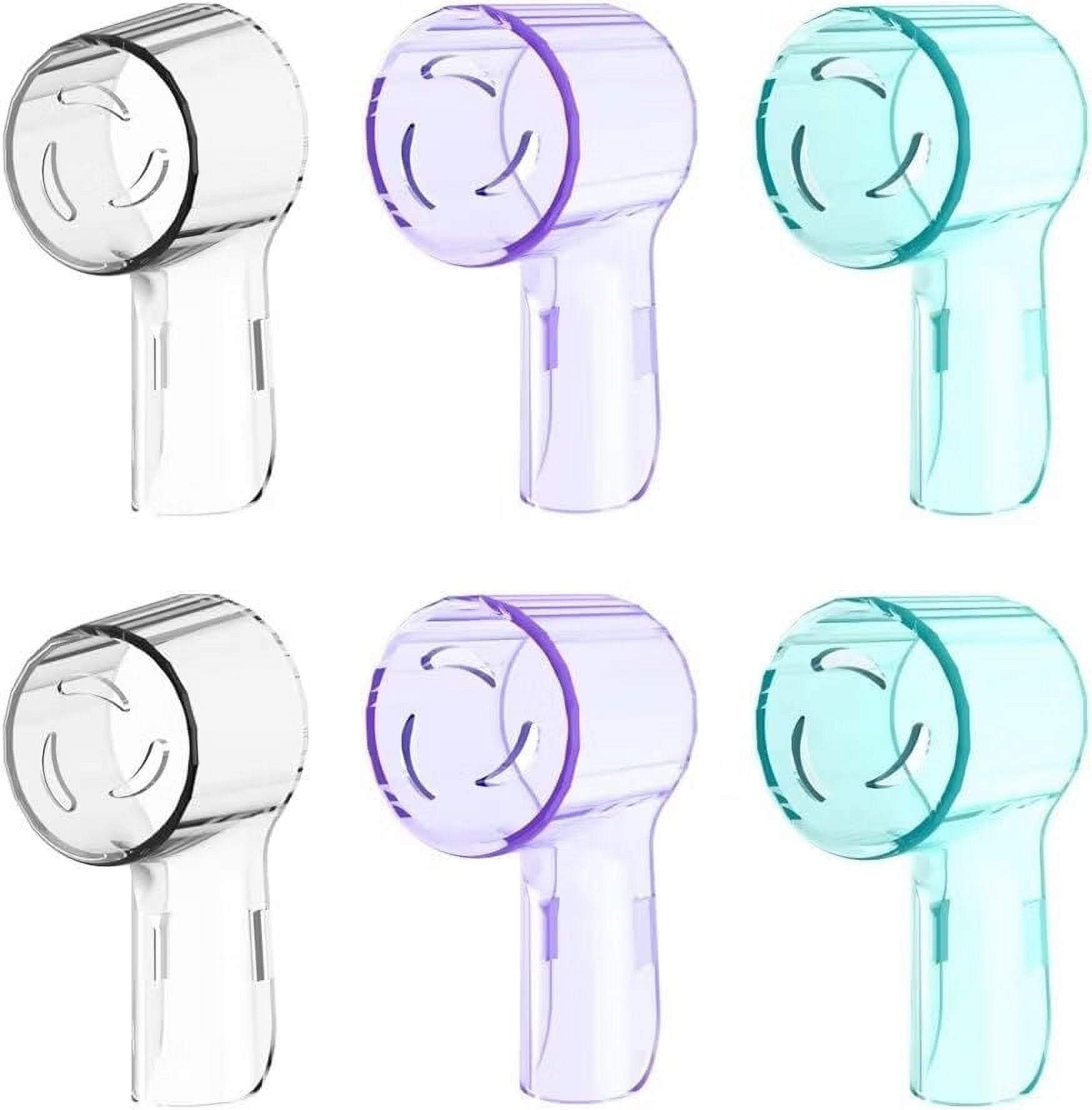 6 Pack Toothbrush Heads Dustproof Cover Compatible with Oral B, Fits for Oral-B iO Series, Pro 1000, 1500, 5000, 7500 Electric Toothbrush, Protects Brush Head and Convenient Travel (Mixing Colors)