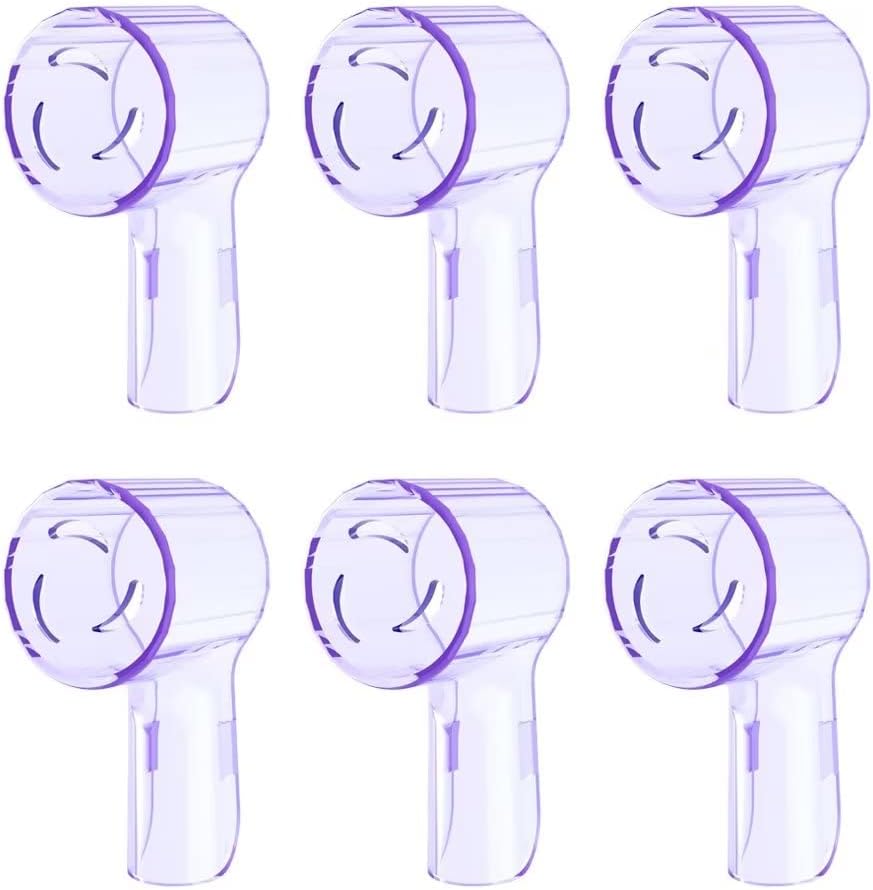 6 Pack Toothbrush Heads Dustproof Cover Compatible with Oral B, Fits