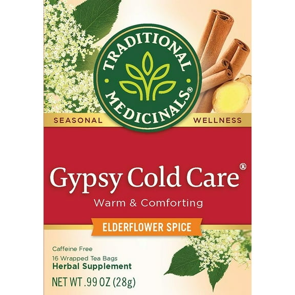 (6 Pack) Traditional Medicinals Gypsy Cold Care Herbal Tea,16 Tea Bags