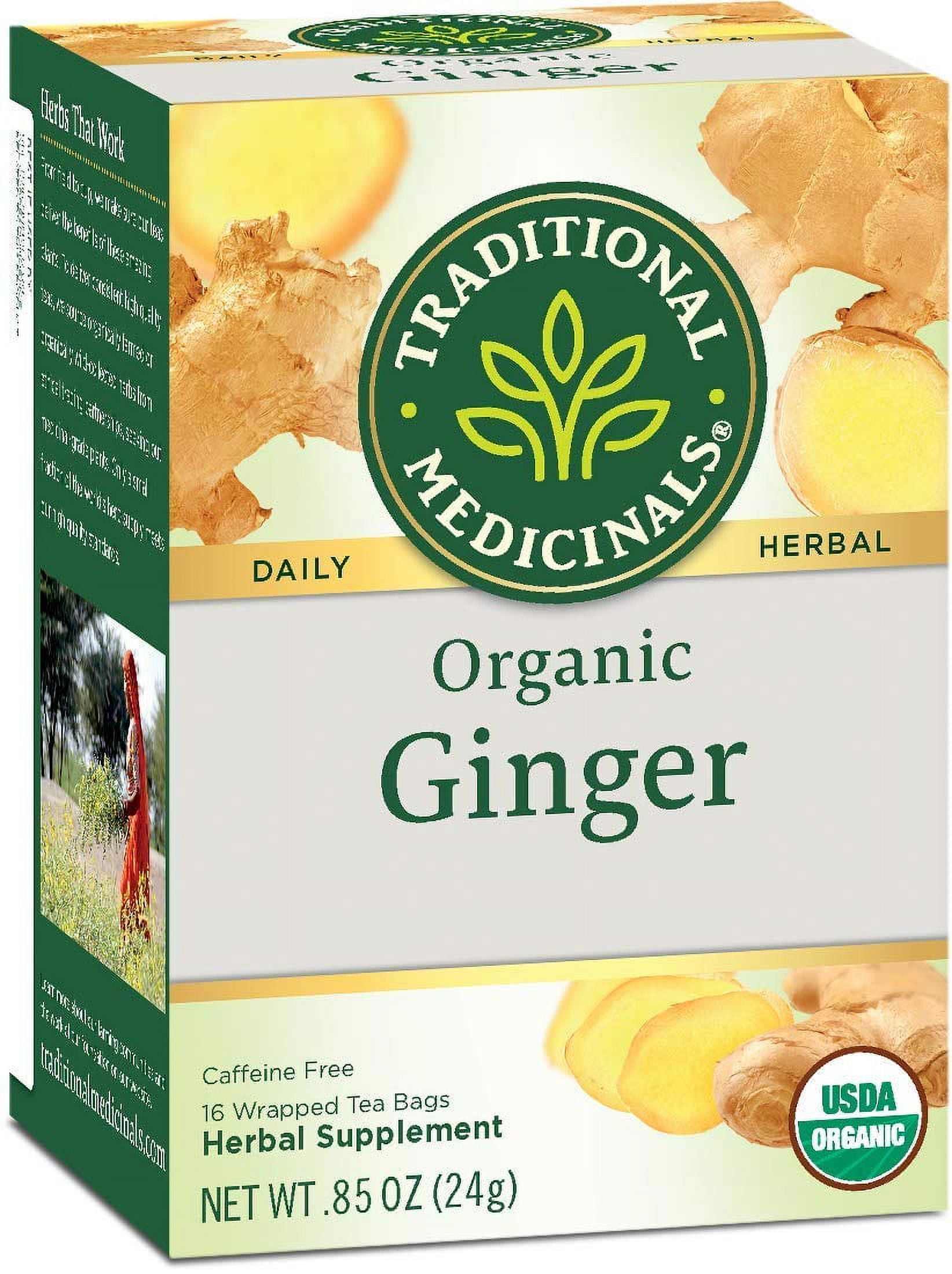 (6 Pack)Traditional Medicinals Organic Ginger Herbal Tea Bags, 16 ct.