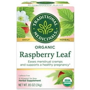 (6 Pack) Traditional Medicinals Organic Raspberry Leaf Herbal Tea,16 Tea Bags