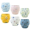 thumbnail image 1 of 6 Pack Training Underwear for Baby, Celivon Toddler Potty Training Pants for Boys & Girls Reusable Waterproof, Cute Pattern Rainbow Animal Fish Orange, Child Underpants Panties 6M/12M/18M/2T, 1 of 5