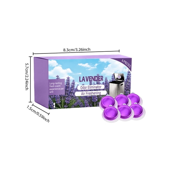 6 Pack Trash Can Deodorizer 3ml, Odor Eliminator Drops for Kitchen, Bathroom, Garbage Bin Freshener YYUZH
