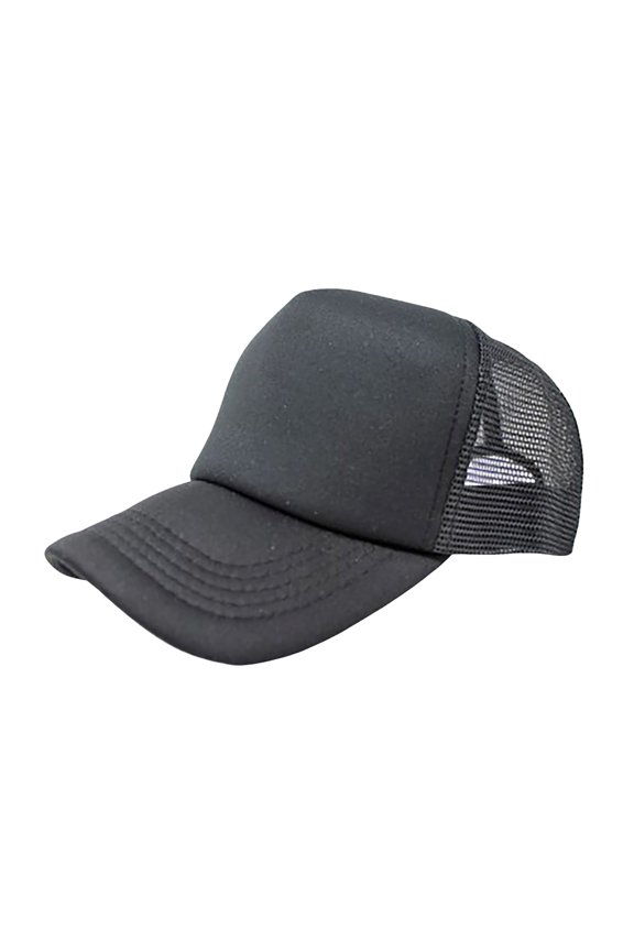 6-Pack Trucker Hat Adjustable Cap (Black)