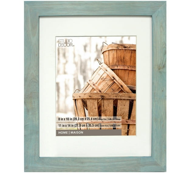 Studio Decor Home Turquoise Wash Frame with Mat, 6 Pack
