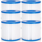 Fil-fresh 6 Pack Type D, VII Replacement Pool Filter Cartridge for Summer Waves SFS-350, RP-350, RP-400, RP-600, RX-600, SFS-600 Above Ground Pool Pump