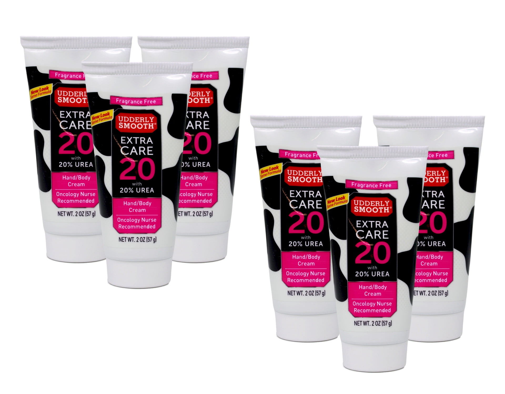 6 Pack Udderly Smooth Hand & Body Cream with 20% Urea, Replenishing - 2 oz Each