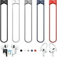 thumbnail image 1 of 6 Pack Ultra Strong Magnetic Airpods Straps Anti-Lost Cord for AirPods Accessories Silicone Sports Lanyard and Ear Hook for AirPods 1&2, Pro,3rd and Pro 2 (5 Anti-Lost Straps,1 Pair EarHook), 1 of 5