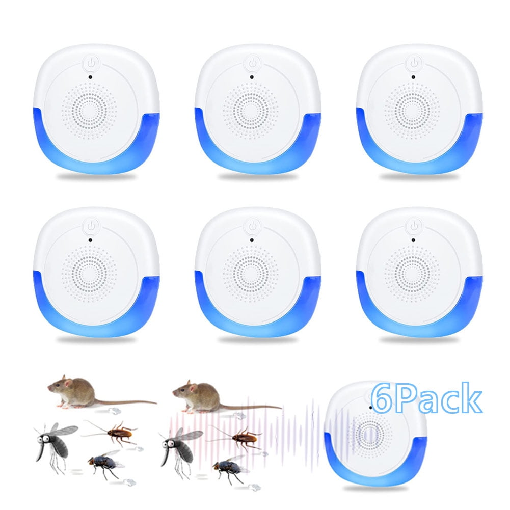 6 Pack Ultrasonic Pest Repeller Electronic Insect Control 90250V