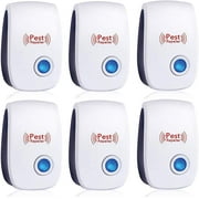 (6 Pack) Ultrasonic Pest Repeller.Electronic Plug in Sonic Repellent pest Control for Insects Roaches Ant Mice Bugs Mouse Rodents Mosquitoes Spiders.Home.Office.Warehouse.Hotel