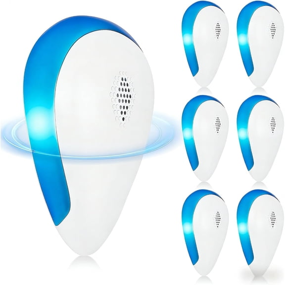 6-Pack Ultrasonic Pest Repeller,Indoor Plug-in Spider Repellent,Ants Insect Rodents, Mouse Control Home, Kitchen, Warehouse, Hotel
