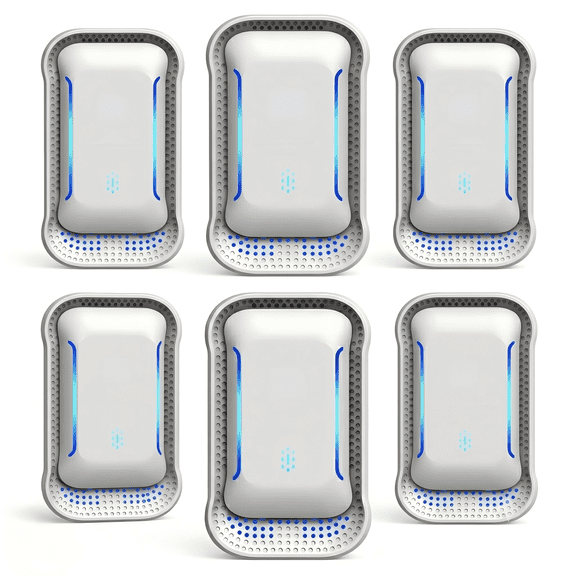 6-Pack Ultrasonic Pest Repeller Plug-in, Indoor Pest Deterrent for Home, Office, Garage, Quiet & Chemical-Free Electronic Device for Insects,