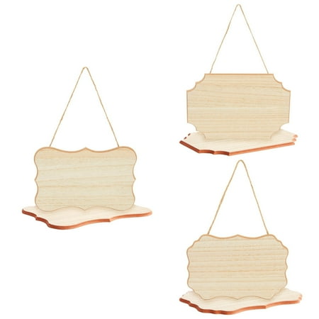 6-Pack of Unfinished MDF Hanging Wood Plaques for Crafts with Jute Rope, Blank 9x6-Inch, 1/4-Inch Thick Wooden Sign for DIY Painting, Art Projects, Home Decor, 3 Designs