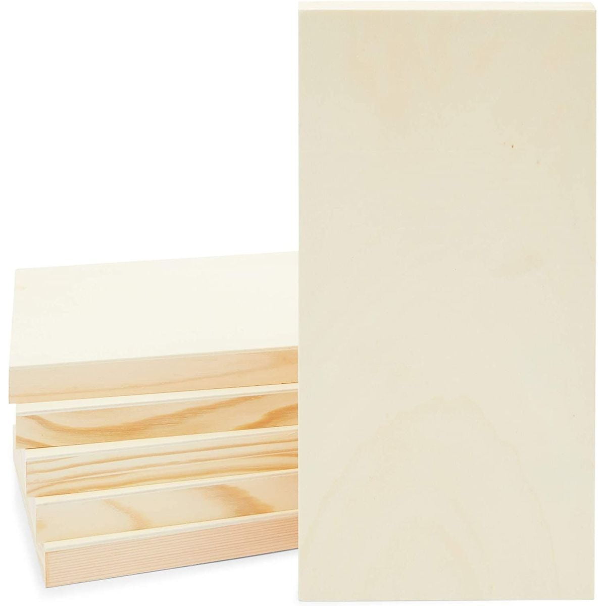 MEEDEN Wooden Painting Canvas, 10x10Inch, Pack of 5, Gallery 1-1/2Deep Cradled Artist Birch Wood Panels for Pouring Art, Crafts Painting, Encaustic