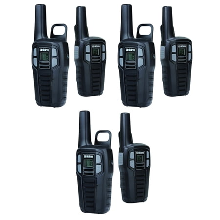 6 Pack Uniden SX167-2CH 16-Mile 2-Way FRS/GMRS Radios