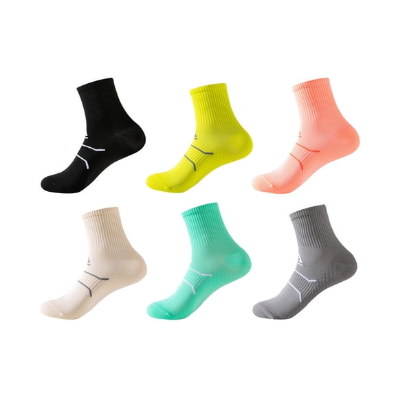 6-Pack Unisex Massage Arch Support Performance Recovery Compression Ankle Socks