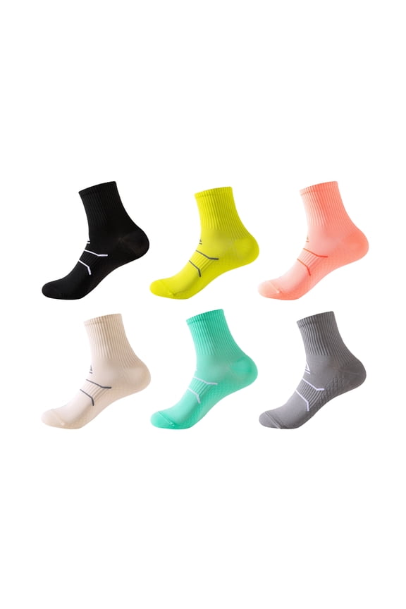6-Pack Unisex Massage Arch Support Performance Recovery Compression Ankle Socks