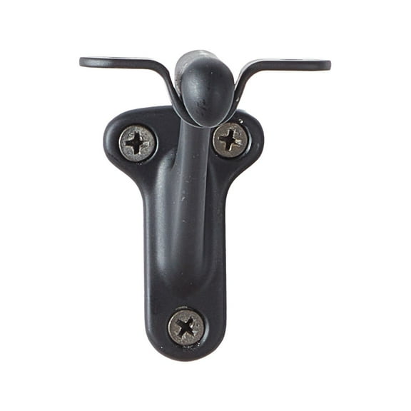 6-Pack Universal Matte Black Handrail Hardware Brackets, Heavy Gauge Steel