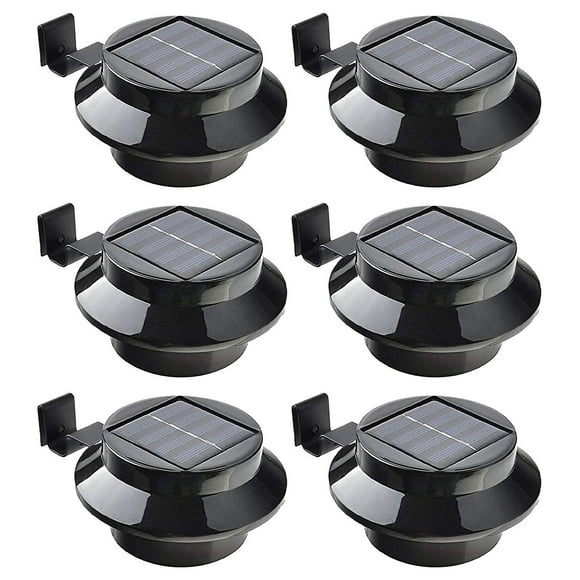 6 Pack Upgraded Version Gutter Solar Lights Outdoor LED Gutter Lights Solar Powered for Fence Roof Gutter Garden Yard Wall Lamp