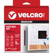 VELCRO Brand Sticky Back Black Tape, 15ft., 6 Pack