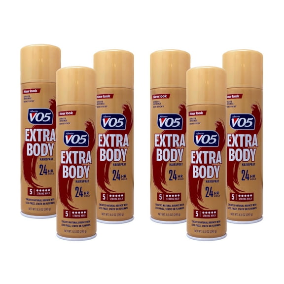 Alberto VO5 Hairspray Extra Body, Strong Hold 5, 24 Hr, 8.5 OZ, - 6 Pack