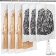 thumbnail image 1 of Hanging Pocket Vacuum Storage Bags with Electric Pump, 6PCS (3 Jumbo/3 Large) Space Saver Closet Organizer, Vacuum Garment Bags for Hanging Clothes to Reduce Wrinkles for Suits, Jackets and Bedding, 1 of 8