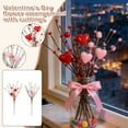 thumbnail image 1 of 6-Pack Valentine's Day Artificial Heart Berry Stems – 13.8Inch Decorative Picks, Great for Home, Propose & Wedding Decor (Mix-12PC), 1 of 6