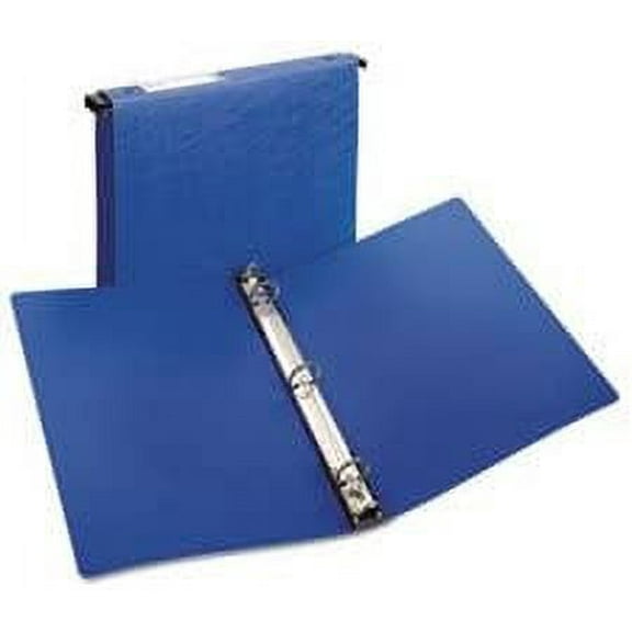 (6 Pack Value Bundle) AVE14800 Hanging File Poly Ring Binder, 1" Capacity, Blue