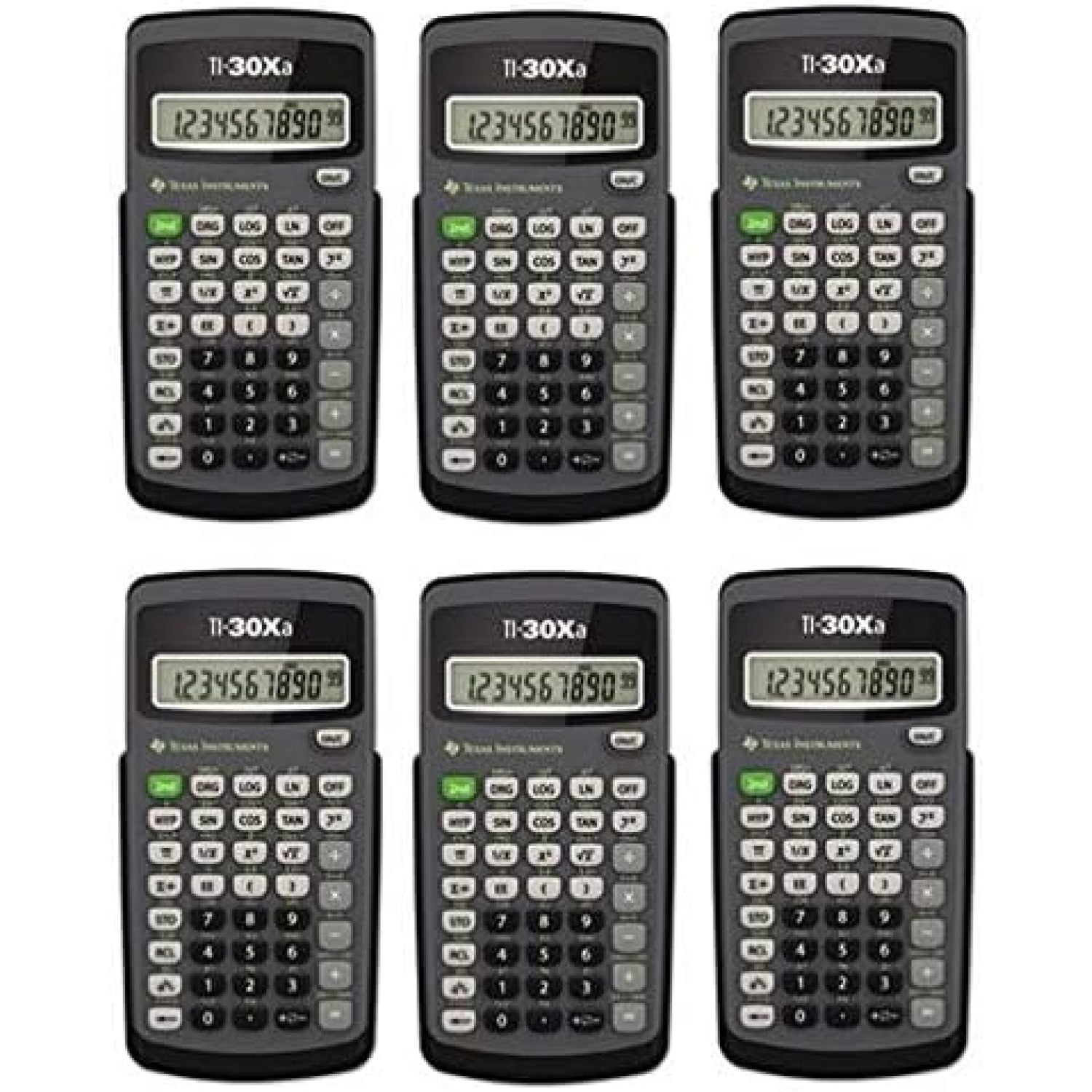 (6 Pack Value Bundle) HTYSUPPLY TI-30Xa Scientific Calculator, 10-Digit LCD