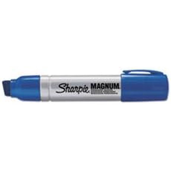 (6 Pack Value Bundle) Magnum Oversized Permanent Marker, Chisel Tip, Blue$$Office