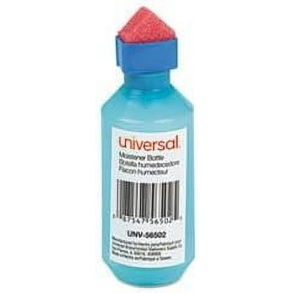 (6 Pack Value Bundle) UNV56502 Squeeze Bottle Moistener, 2 oz, Blue