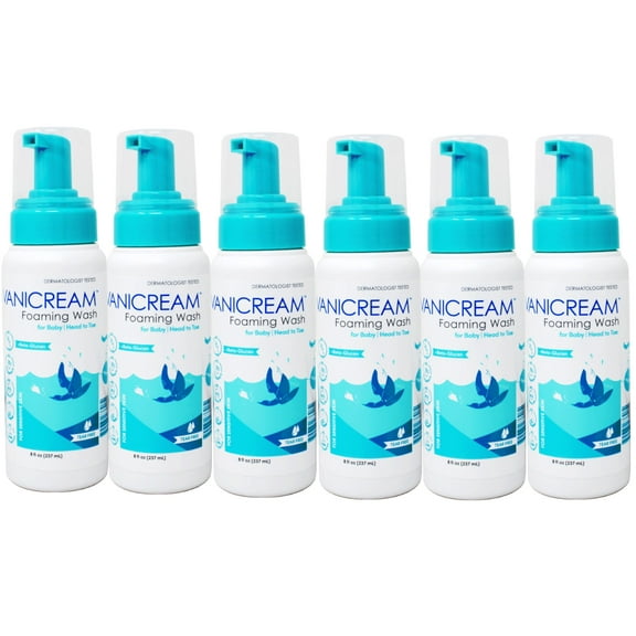 6 Pack - Vanicream Foaming Wash for Baby - 8oz - Formulated Without Common Irritants for Those with Sensitive Skin