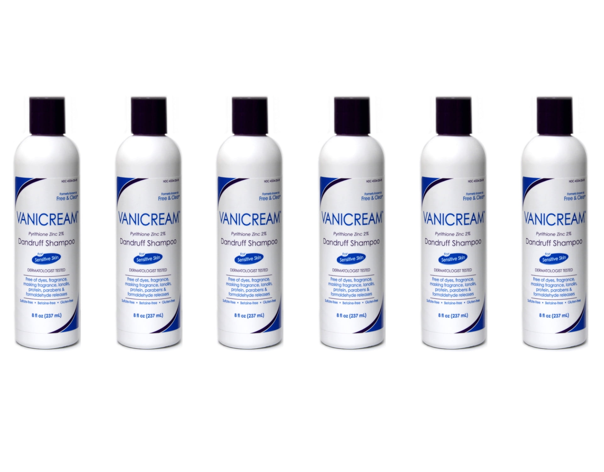 6 Pack Vanicream Medicated AntiDandruff Shampoo 8oz Each