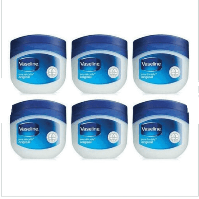 Lip Pointing Vaseline 6-Pack Mini Balm, 100% Petroleum Jelly, Original Skin ...