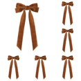 thumbnail image 1 of 6-Pack Velvet Bow Hair Clips, 8.66-Inch Long Tail Ribbon Barrettes for Women and Girls, Large Ponytail Bows for Cottagecore, Wedding, Fall, Everyday and Holiday Styling, 1 of 6