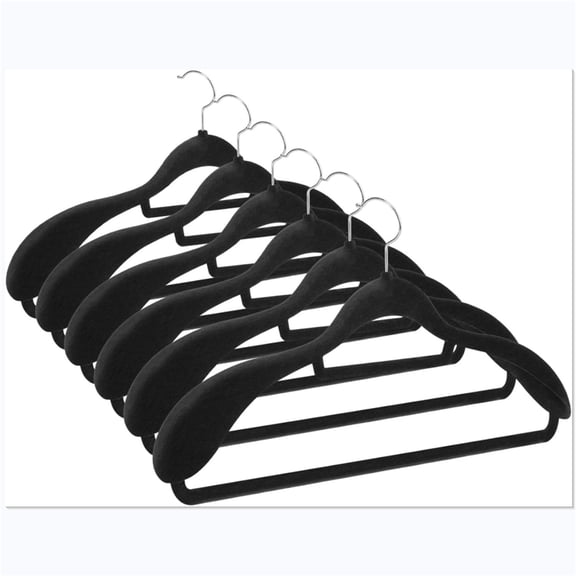 6 Pack Velvet Suit Hangers for Men with 360 Rotating Hooks, Space-Saving Non-Slip Jacket Hangers for Dress, Pants, Shirts, Skirts, Ties