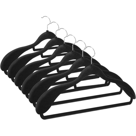 6 Pack Velvet Suit Hangers for Men with 360 Rotating Hooks, Space-Saving Non-Slip Jacket Hangers for Dress, Pants, Shirts, Skirts, Ties