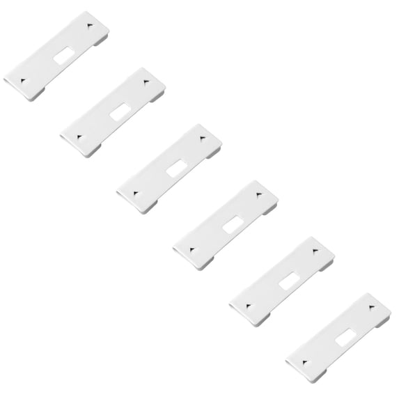 6 Pack Vertical Blind Repair Tabs White Vertical Blind Repair Kit Blind Repair Kit Metal Vane Savers Replacement Parts for Window Vertical Blinds Accessories