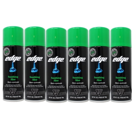 6 Pack Vicks Edge Shave Gel Soothing Aloe 7oz Each