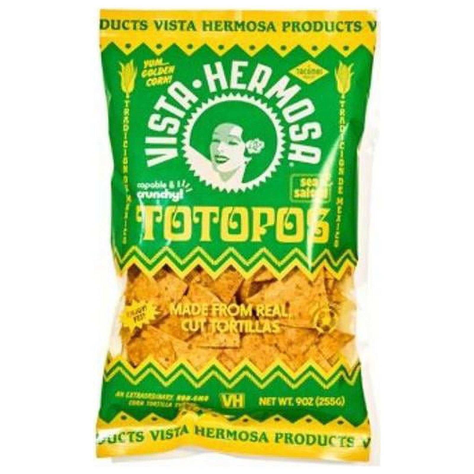 (6 Pack)Vista Hermosa Totopos Tortilla Chips, 9 oz.