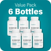 (6-Pack) Noophoric Vitamin B Complex - B12, B9, B7, B6, B5, B3, B2, B1, C, Inositol, Choline, 360 Capsules